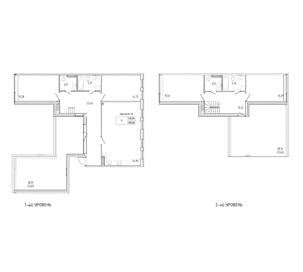4-комнатная квартира 168.96 м², 7/7 эт., ЖК «Мануфактура James Beck»
